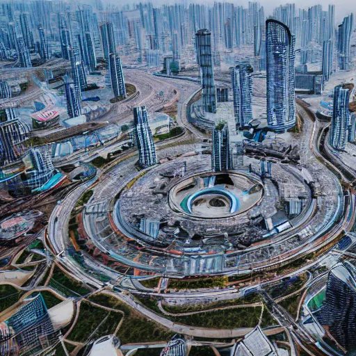 Image similar to future Chinese city ,sharp focus , wideshot