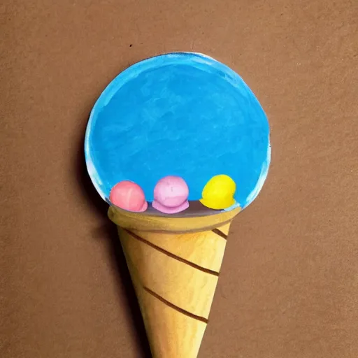 Prompt: ice cream cone planet