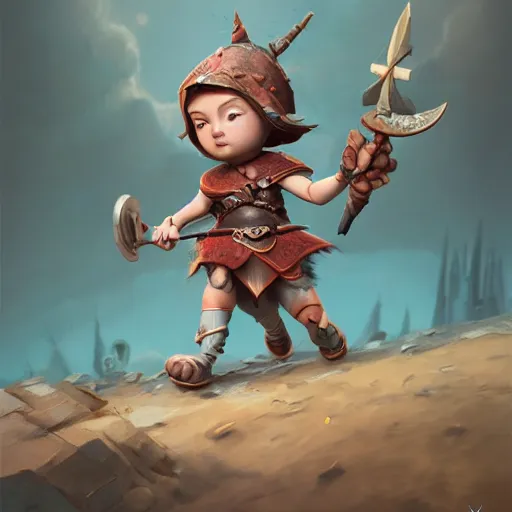 Prompt: super cute little warrior princess 3D concept by Gediminas Pranckevicius, Game Art, Ultra wide angle, hyper detailed, Character Modeling, cartoon, cinematic, raytrace, concept art, Trend on Behance 3d Art, V-Ray, Maya, C4D