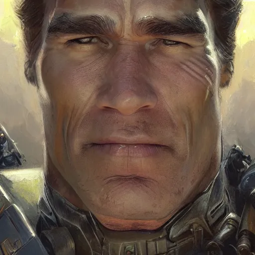 Image similar to Henry Caville and Arnold Schwarzenegger as soldiers, closeup character art by Donato Giancola, Craig Mullins, digital art, trending on artstation