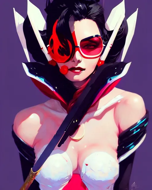 Image similar to a ultradetailed painting of vayne from league of legends by conrad roset, greg rutkowski and makoto shinkai trending on artstation