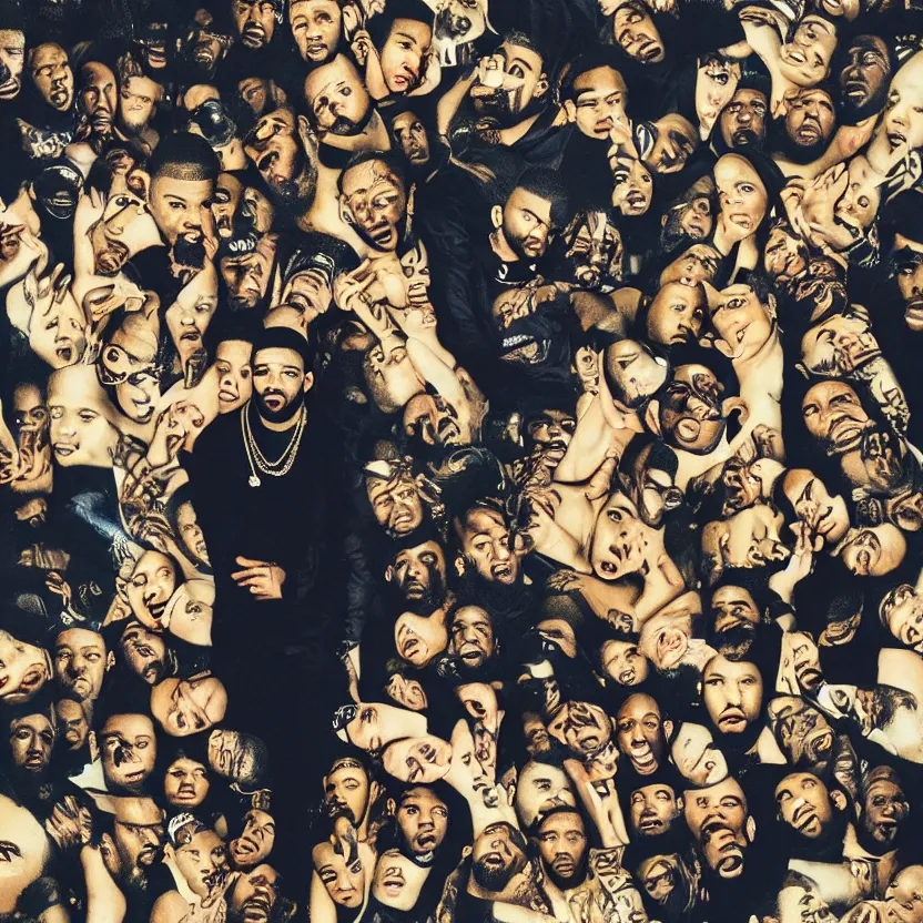 Image similar to an album cover for drake's album honestly nevermind, 4 k, award winning, super high quality