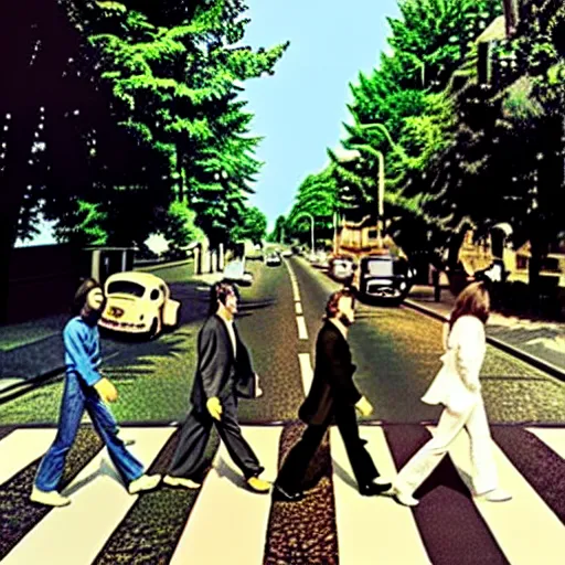 Prompt: abbey road beatles