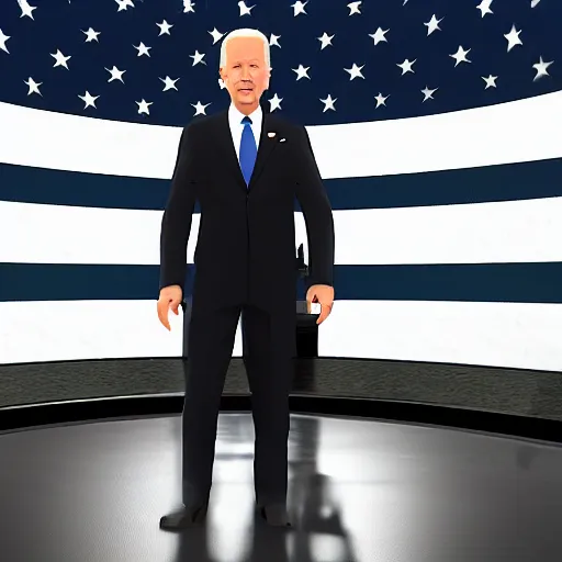 Image similar to joe biden as a new, playable character in valorant. rendered in unreal engine 5, in the style of valorant.