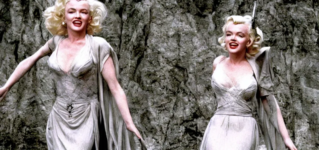 Image similar to still of marilyn monroe as arwen in the lord of the rings : the two towers ( 2 0 0 2 )