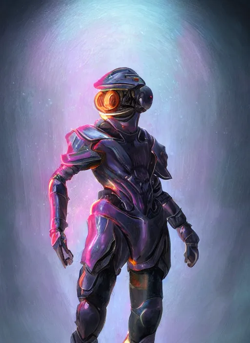 Image similar to of a full body, center frame hyper realistic digital arthero pose of a timepunk war cleric in a futuristic pearl armor, antenna tech helmet, dark gloomy environment. trending on artstation, art by lois van baarle by sung choi by john kirby artgerm style pascal blanche