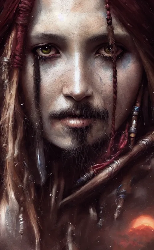 Image similar to a girl from final fantasy live action, jack sparrow, evocative, mystical night, very very very very detailed, award winning, masterpiece digital painting by greg rutkowski, alex grey, artstation, 4 k wallpaper