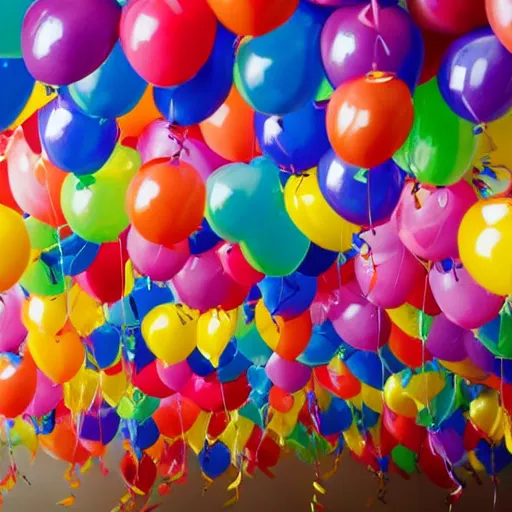 Image similar to plenty of birthday balloons with a smiley face