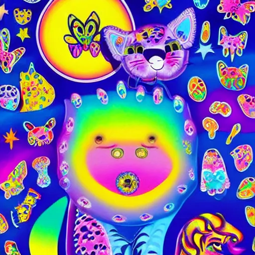 Prompt: Lisa Frank original illustration