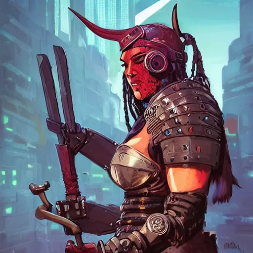 Image similar to cyberpunk viking helmet mask warrior goddess robot ninja fantasy, art gta 5 cover, official fanart behance hd artstation by jesper ejsing, by rhads, makoto shinkai and lois van baarle, ilya kuvshinov, ossdraws