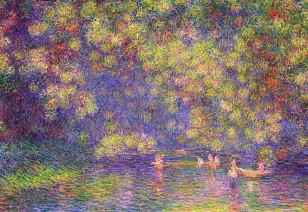 Image similar to very anime scenery, very anime in impressionist style, trending artwork, anime painter studio, by claude monet