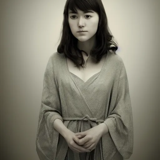 Image similar to a portrait photo of a beautiful young woman who looks like a japanese mary elizabeth winstead