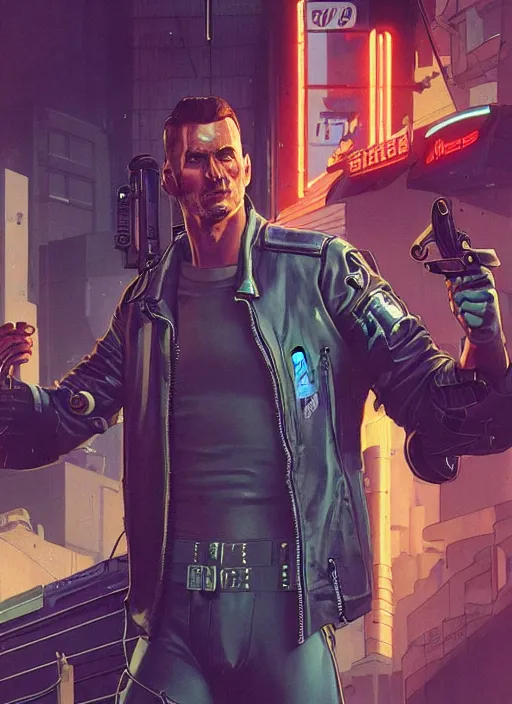 Image similar to cyberpunk policeman. portrait by stonehouse and mœbius and will eisner and gil elvgren and pixar. realistic proportions. cyberpunk 2 0 7 7, apex, blade runner 2 0 4 9 concept art. cel shading. attractive face. thick lines.