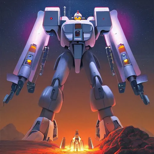 Image similar to mobile suit surrounded by spirit auras, spirit shielded mechanical exoskeleton wearing hardsurface armour with crackling arching plasma weapons in a detailed scifi background by simon stalenhag, frank gehry, rob gonsalves, carole feuerman, bandai box art