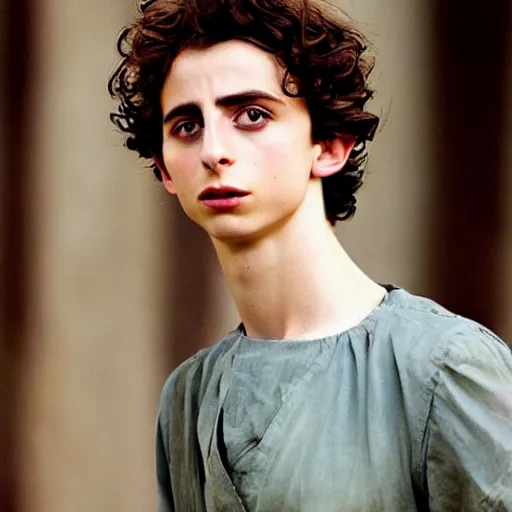 Image similar to jean baptiste grenouille played by chalamet