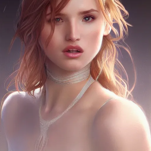 Image similar to ultra realistic illustration, bella thorne as tiffa lockhart, intricate, elegant, highly detailed, digital painting, artstation, concept art, smooth, sharp focus, illustration, art by artgerm and greg rutkowski and alphonse mucha