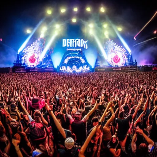 Prompt: defqon 1 music festival