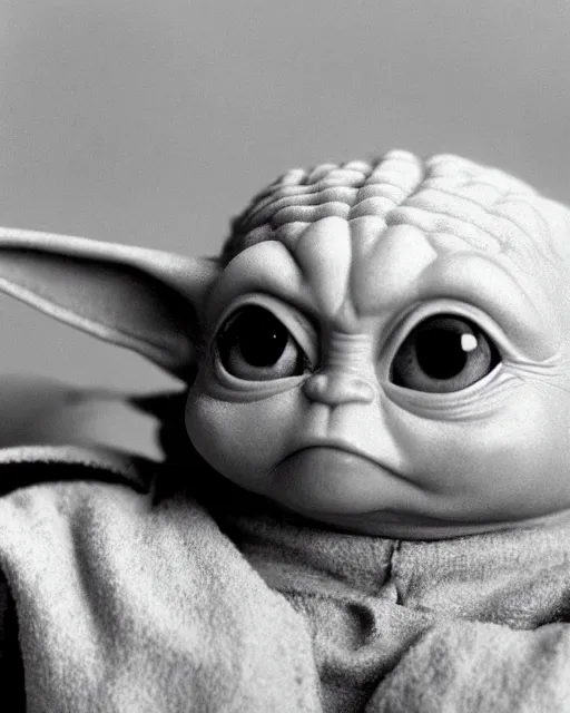 annie leibovitz headshots of baby yoda from star wars, | Stable ...