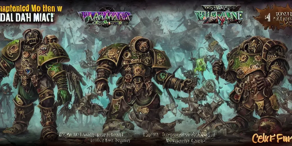 Image similar to plague marine from warhammer 40000 in a dating sim game