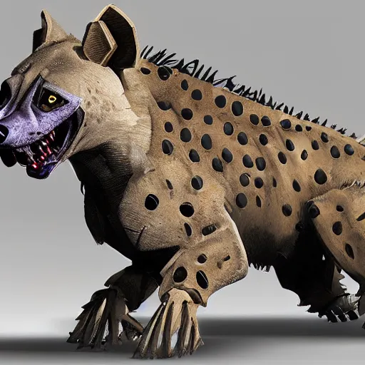 Image similar to robotic hyena, highly detailed concept art