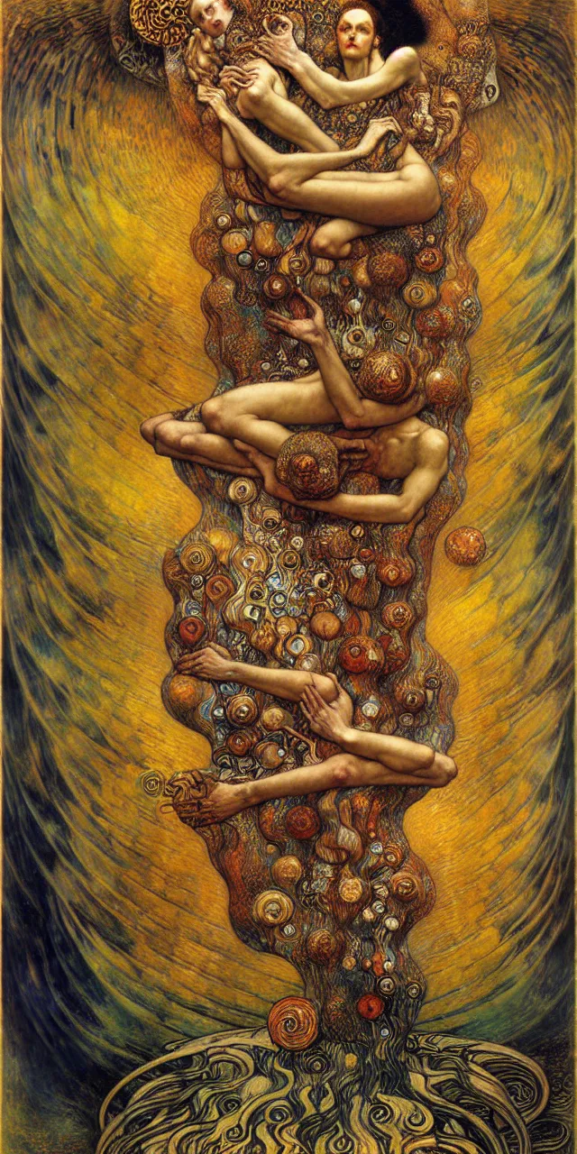 Image similar to Divine Chaos Engine by Karol Bak, Jean Delville, William Blake, Gustav Klimt, and Vincent Van Gogh, symbolist, visionary