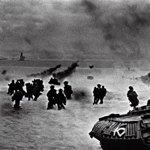 Image similar to the d - day, by robert capa,