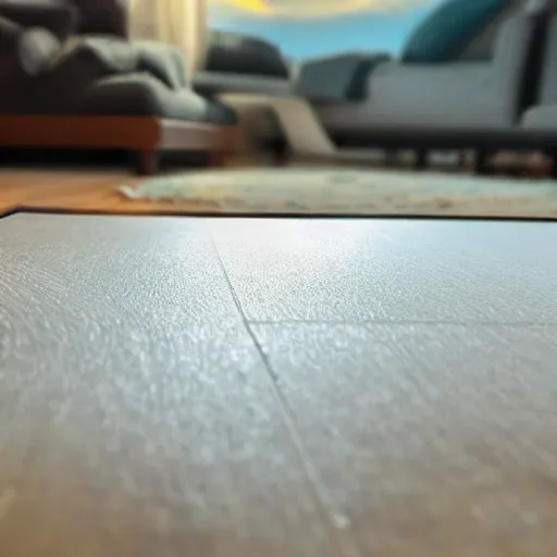 Image similar to roomba chilling on the couch, sunset