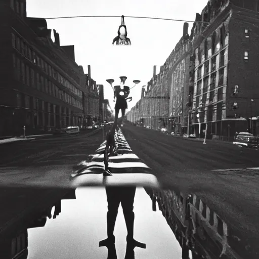 Image similar to the self portrait, by vivian maier,