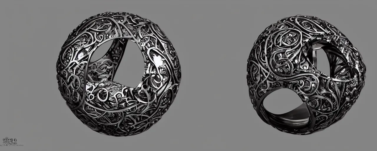 Image similar to wooden ring with a steel shield ornament, intricate, detail, ring, wood, steel, shield, tungsten, smooth shank, engravings, product design, jewelry, art by gerald brom, greg rutkowski and artgerm and james jean and zdzisław beksinski, 8 k, unreal engine, c 4 d