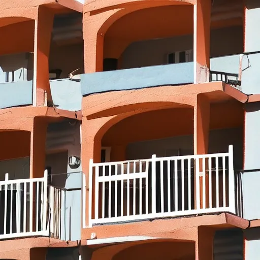 Image similar to 📷 A Calico cat on an apartment balcony ✨