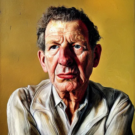 Prompt: high quality high detail painting by lucian freud, hd, homelander, photorealistic lighting,