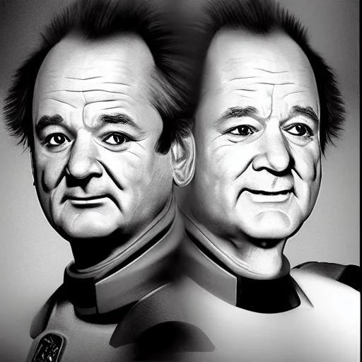Prompt: bill murray as a starship captain,