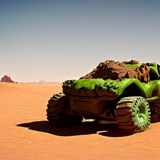 Prompt: hulk in desert