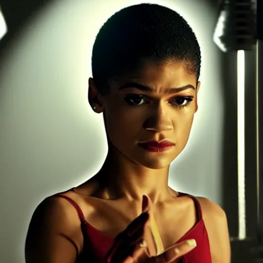 Prompt: movie still of Zendaya as Sade, dramatic lighting, cinematic, vivid ligthing, high quality, highly detailed