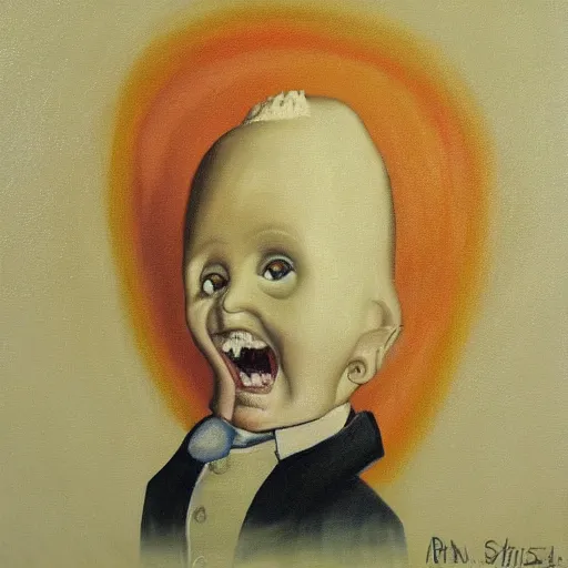 Image similar to the worst painting in existence, worse than a baby with a crayon, absurdist