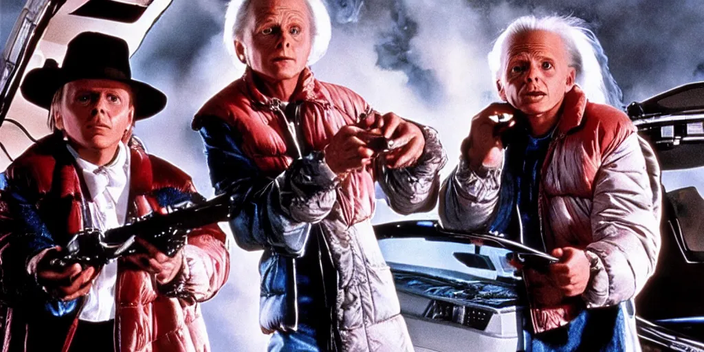 Image similar to a still from Back to the future 4