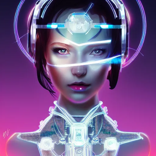 Prompt: beautiful cyborg - girl in sci - fi clothing made of diamonds, reflections, very high intricate details, digital anime art, medium shot, mid - shot, wlop, ilya kuvshinov, artgerm, krenz cushart, greg rutkowski, sana takeda