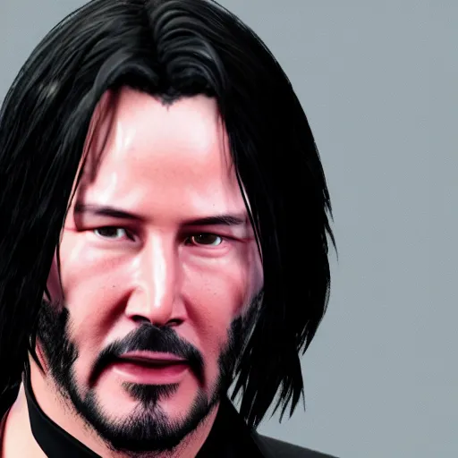 Image similar to Keanu Reeves in Unreal engine 5 4K quality super realistic