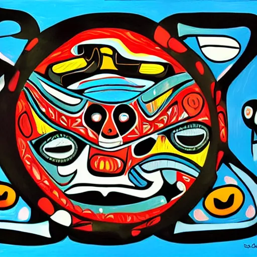 Image similar to haida art depiction of summer