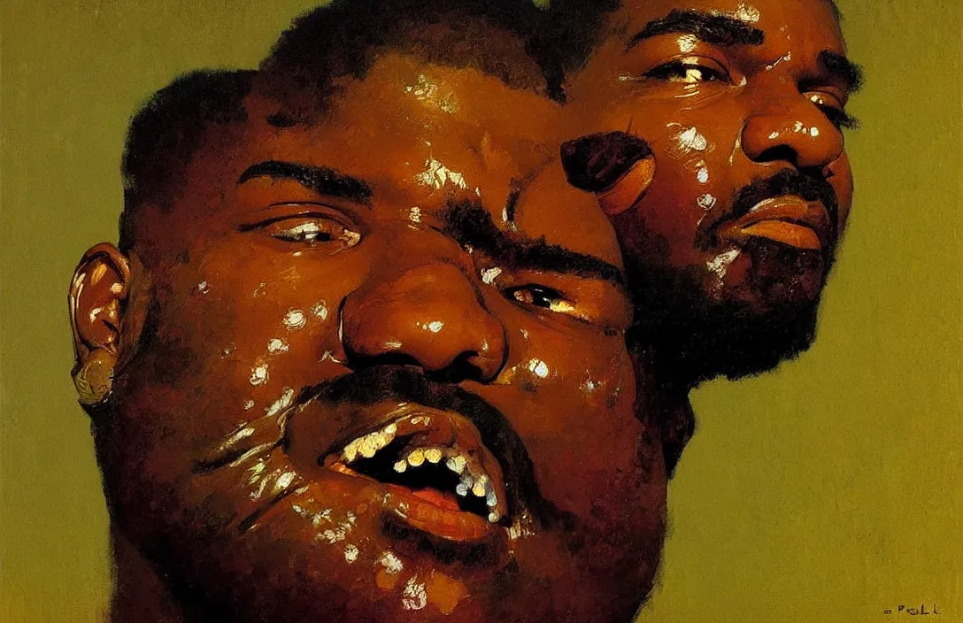 Image similar to portrait of de la soul!!!!!!!!!!!!!!!!!!!!!!!!!!!, detailed face, detailed painting, flat lighting by ilya repin, phil hale and kent williams