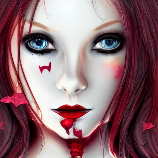 Image similar to ai rendition of the most beautiful vampire queen