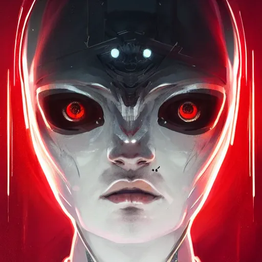 Image similar to a symmetrical portrait by greg rutkowski, inspired by cibo from tsutomu nihei, digital art, unreal engine 5, trending on artstation, deviantart, pinterest, rule of thirds, 4 k uhd image