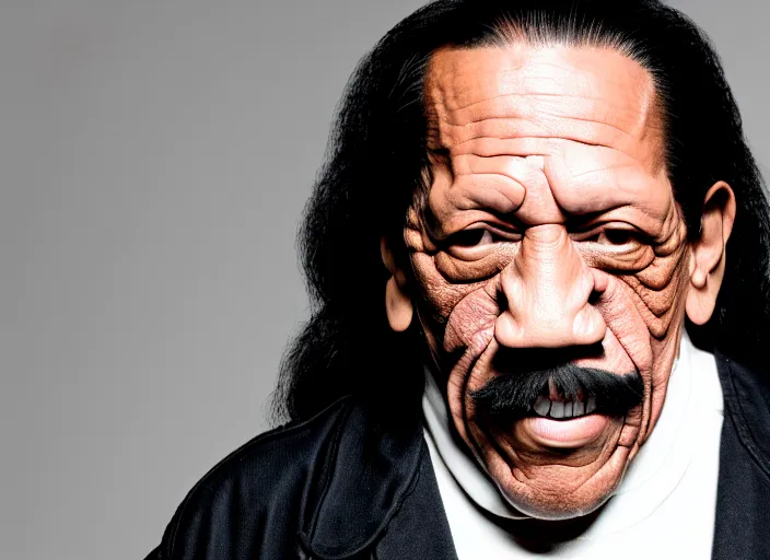 Prompt: photo of danny trejo as a emmanuel lewis in the show webster, 8 k, 8 5 mm f 5. 6