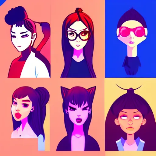 Image similar to 2 d character design, female rapper, vector art, digital art, portrait, 4 k, 8 k, sharp focus, smooth, illustration, concept art, music artist