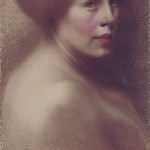 Prompt: portrait of beautiful scarlet jonhansson by odd nerdrum, eugene carriere, jan van eyck