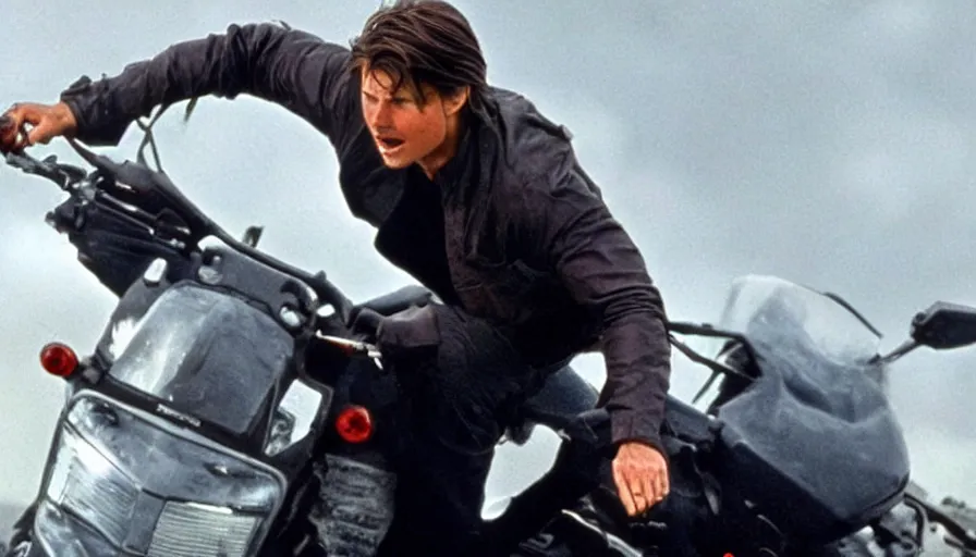 Prompt: old Tom Cruise in Mission Impossible 26, big budget movie