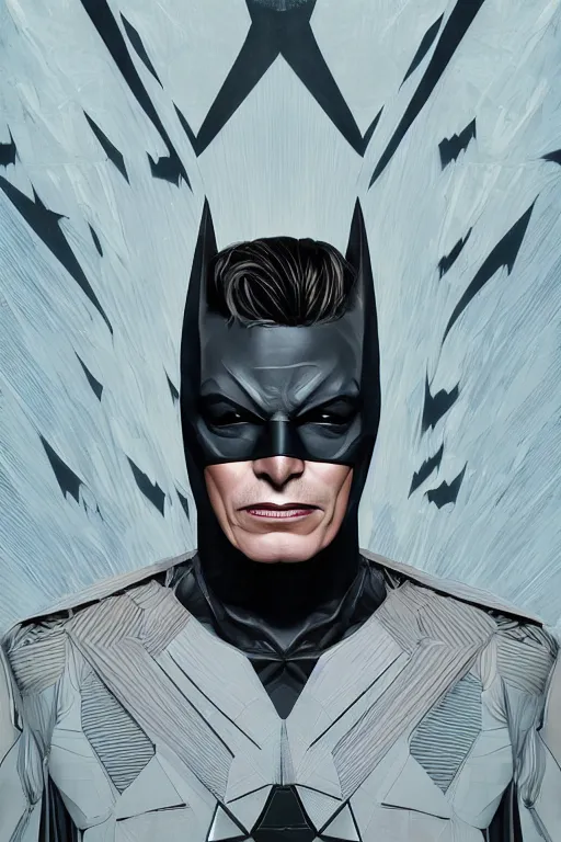 Image similar to portrait of david bowie as batman. intricate abstract. intricate artwork. by tooth wu, wlop, beeple, dan mumford. octane render, trending on artstation, greg rutkowski very coherent symmetrical artwork. cinematic, hyper realism, high detail, octane render, 8 k, iridescent accents