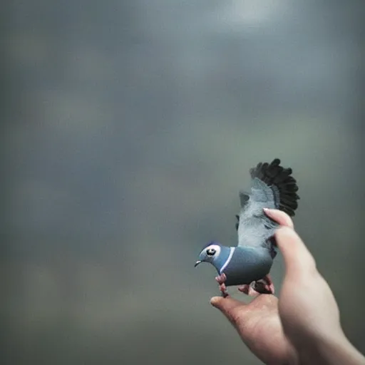 Image similar to pigeon!!!!!!!!!!!!! carrying!!!!!!!!! usb!!!!!! flying!!!!!!! photo photography soft focus