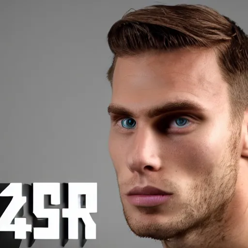 Image similar to gigachad sigma alpha male Jerma985, 4k headshot photography