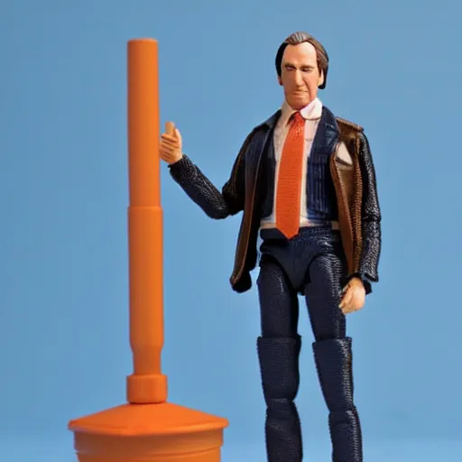 Image similar to kenner action figure of saul goodman